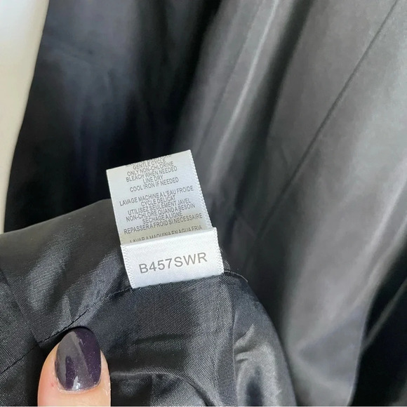 To The Max black satin open front belted trench coat size small - Picture 15 of 15